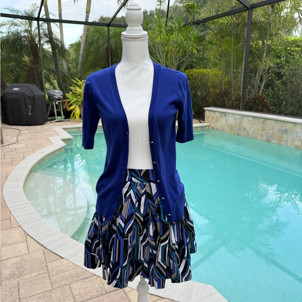 7th Avenue Design Studio by New York & Company Royal Blue Cardigan – Size S